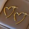 Heart Shaped Sleek Earrings