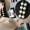 Long Pearl Earrings