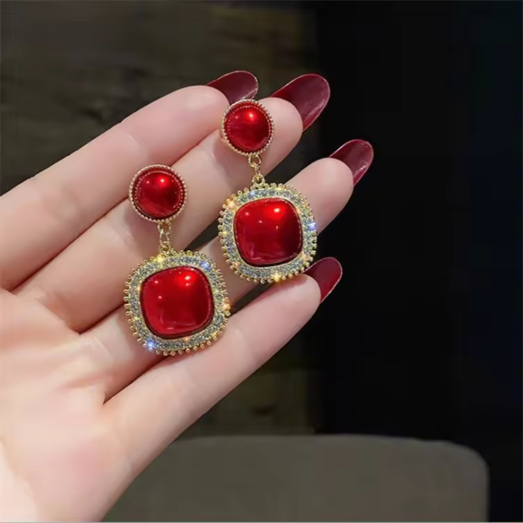 Rhinestone Korean Earrings - Image 2