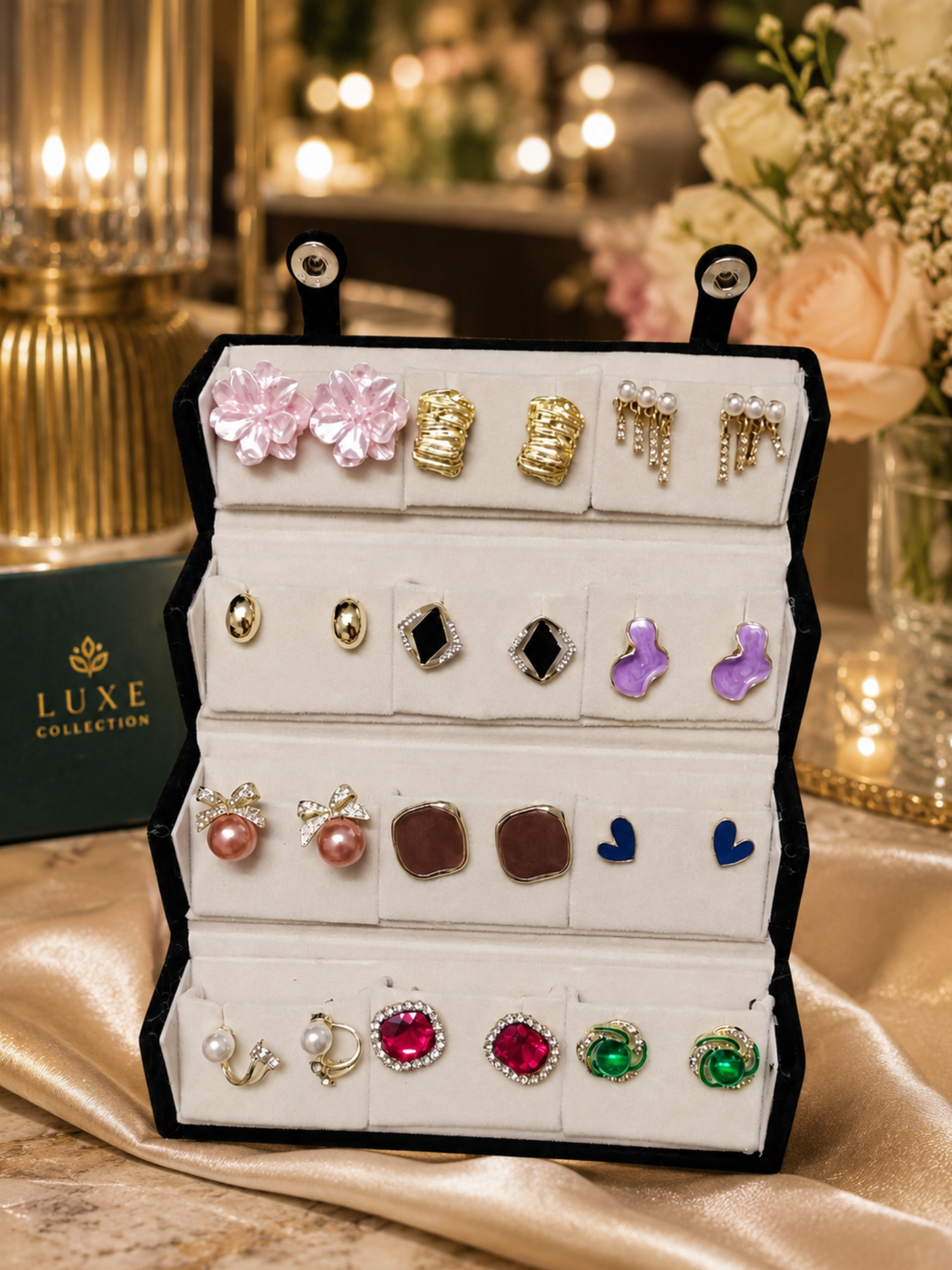 Premium Korean Earrings Combo Pack – 12 Pairs