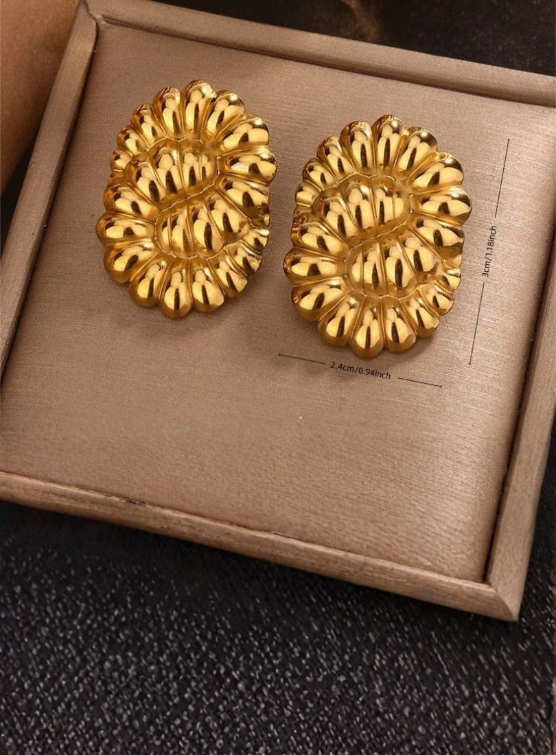 Premium Stainless Steel Gold-Plated Earrings - Image 2