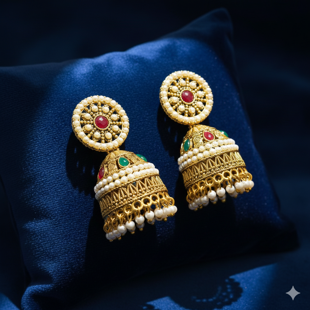 Multicolour Traditional Jhumki