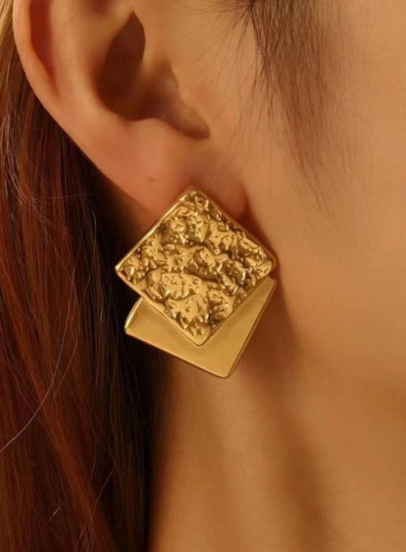 Premium Stainless Steel Gold-Plated Earrings
