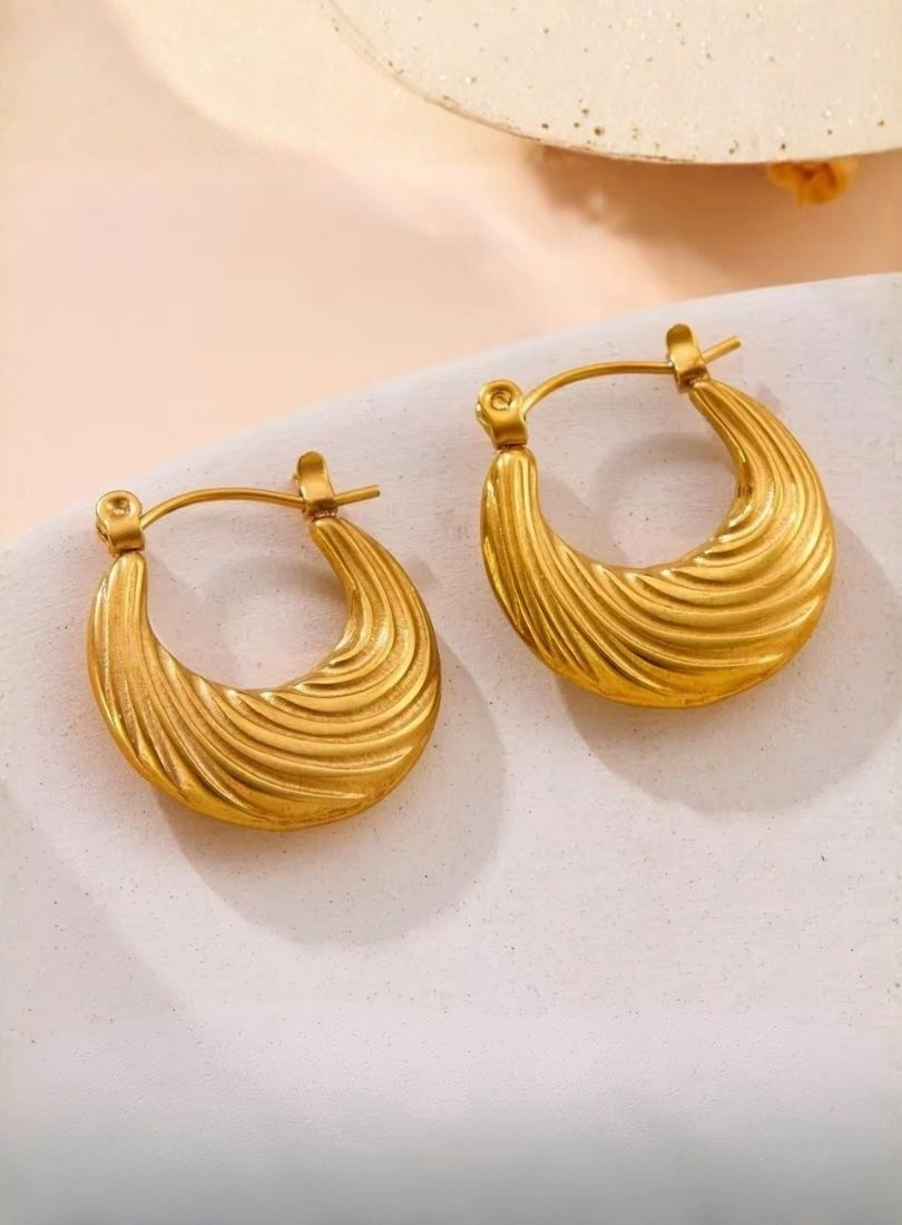 Premium Stainless Steel Gold-Plated Earrings - Image 6